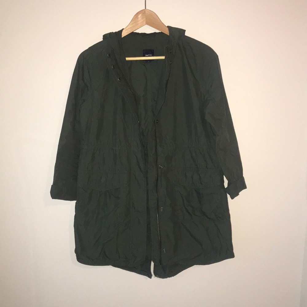 EUC, Gap Kids army green utility jacket sz XL(12)